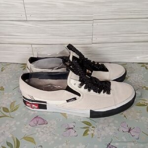 Vans Slip On Cap Reflective Marshmallow Black White Cream Unisex